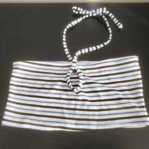 American Deadstock Striped Halter Top